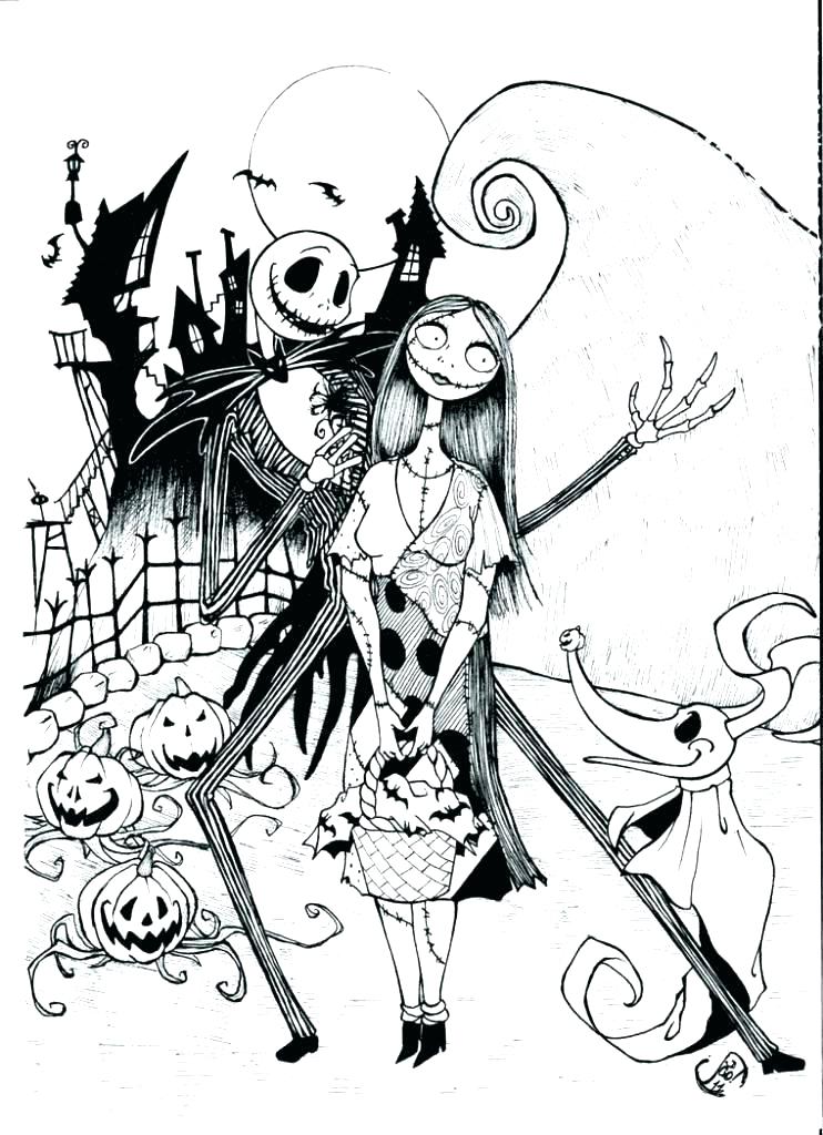 742x1024 Spooky Halloween Tree Coloring Page Pages Free Best Minimalist