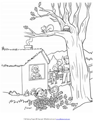 Spooky Tree Coloring Pages at GetColorings.com | Free printable ...