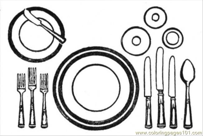 650x437 Table Appointments Coloring Page