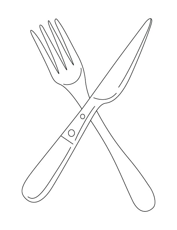 612x792 Knife Coloring Page Knife Coloring Page Fork And Knife Coloring