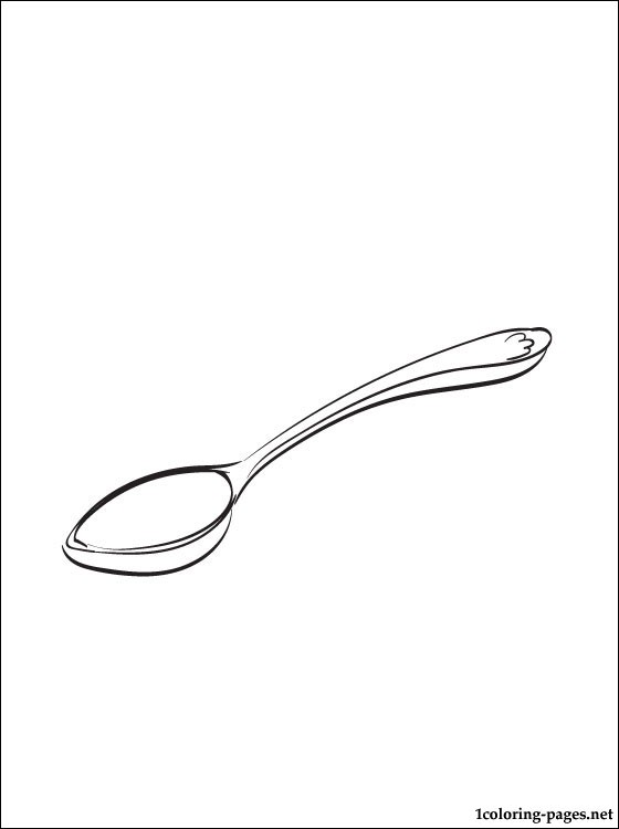 560x750 Coloring Page Spoon Coloring Pages