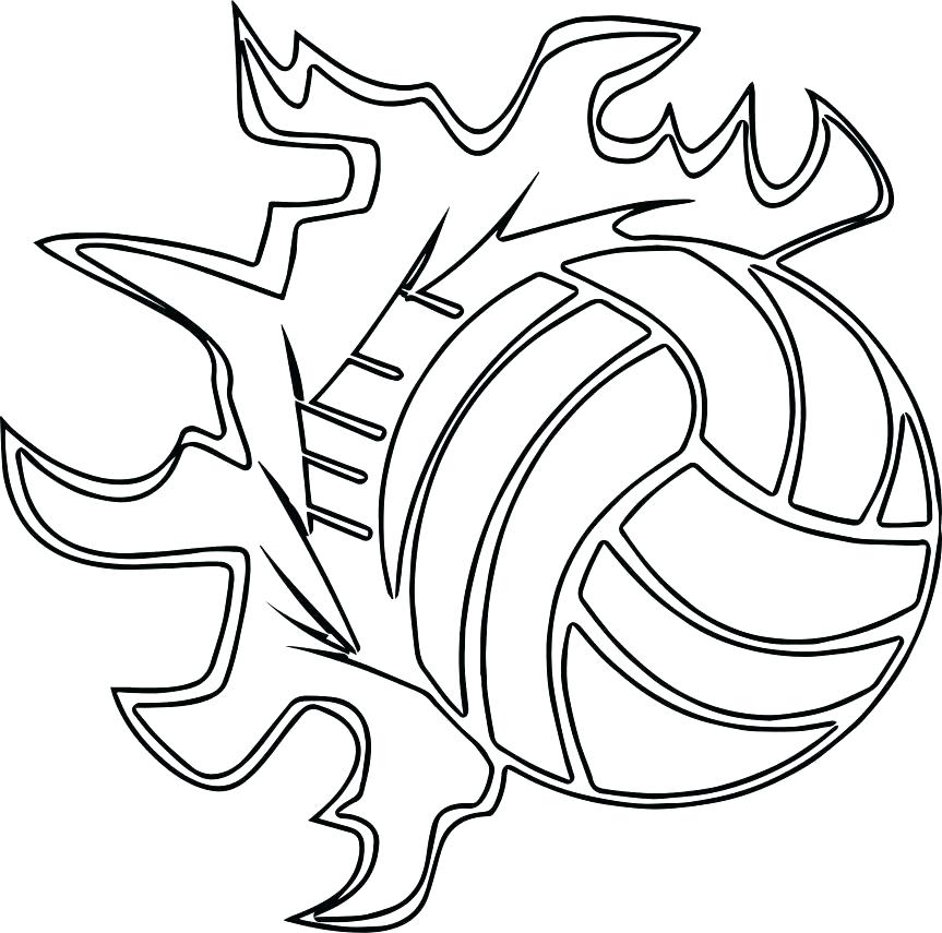 Sports Balls Coloring Pages Volleyballs Players Ball Outline Page 863x855 Sports Balls Coloring Pages Volleyballs Players Ball Outline Page