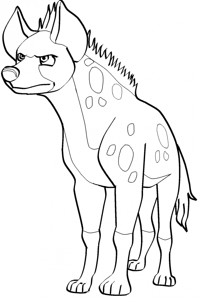 Spotted Hyena Coloring Pages
