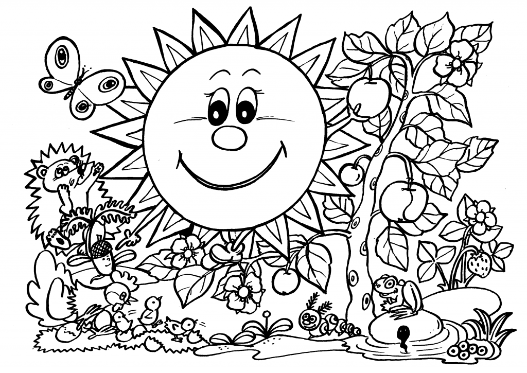 Spring Animals Coloring Pages Coloring Page For Kids Kids Coloring 1024x725 Spring Animals Coloring Pages Coloring Page For Kids Kids Coloring