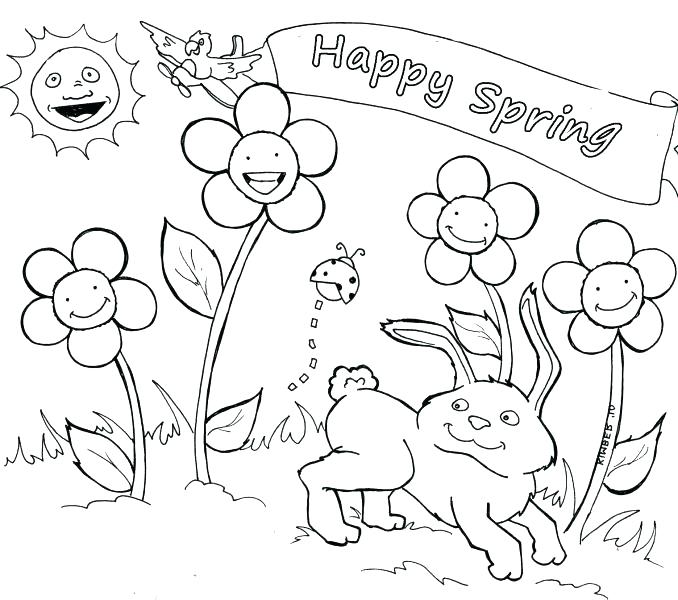 Happy Spring Coloring Pages Happy Spring Coloring Pages Spring 678x600 Happy Spring Coloring Pages Happy Spring Coloring Pages Spring
