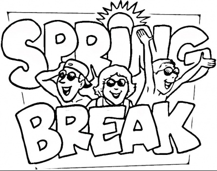 Spring Break Coloring Page Amp Coloring Book 445x351 Spring Break Coloring Page Amp Coloring Book