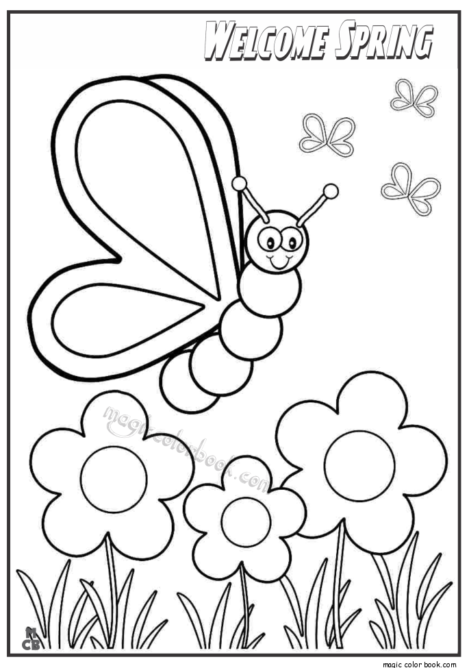 Welcome Spring Coloring Pages 02 685x975 Welcome Spring Coloring Pages 02