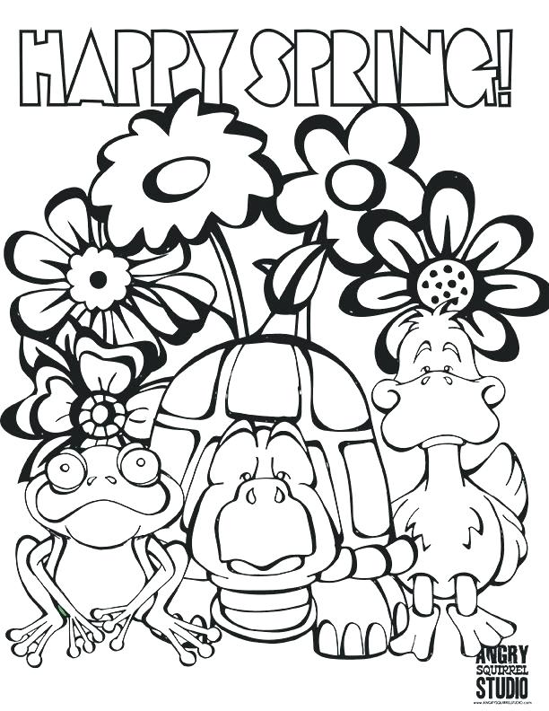 Spring Coloring Pages Free 612x792 Spring Coloring Pages Free