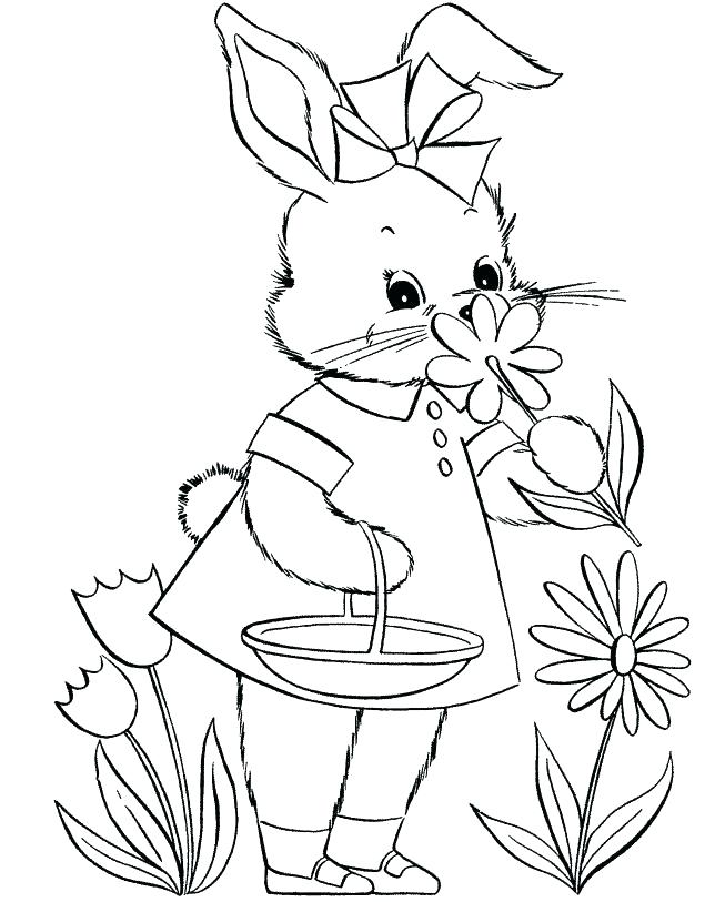 Spring Bunny Coloring Pages at GetColorings.com | Free printable ...