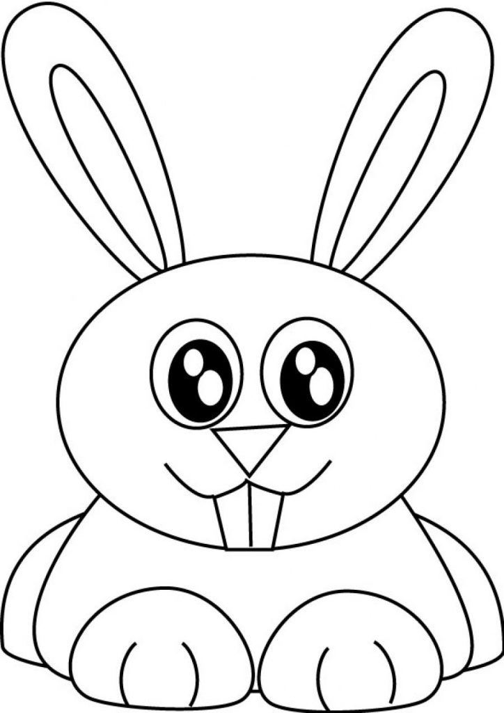 724x1024 Coloring For Kids Pages Bunnies Bunny Free Easter With Dreaded
