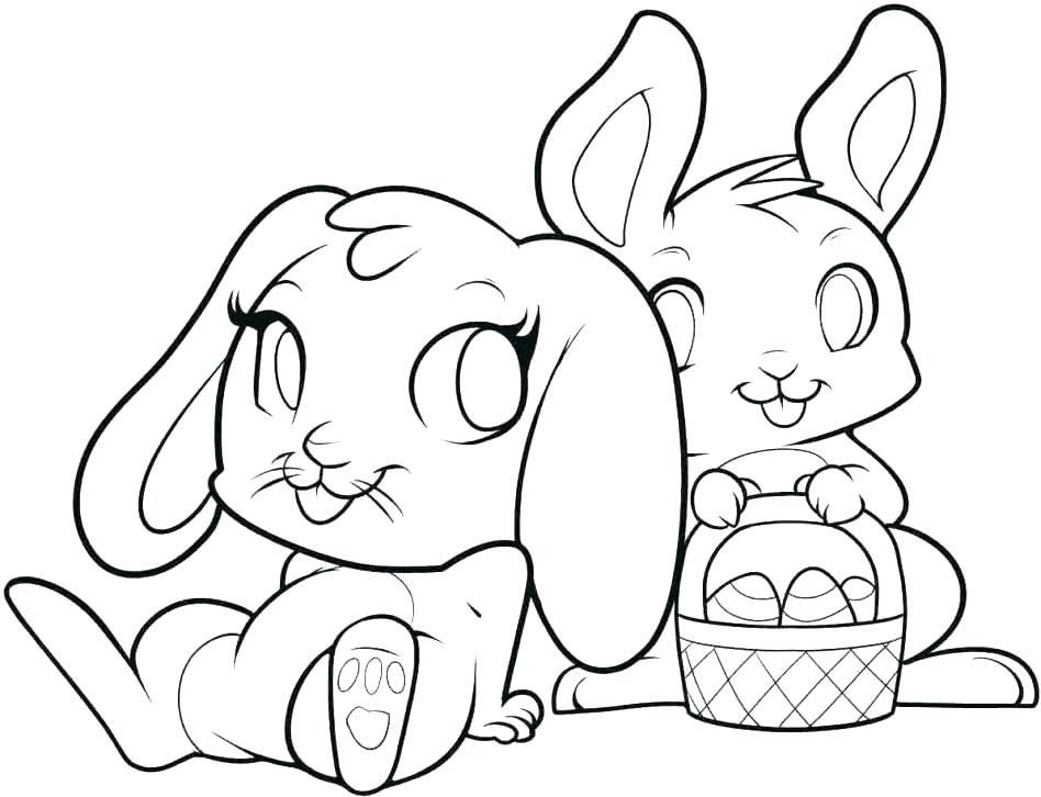948x726 Coloring Pages Flowers Pdf Rabbits Bunnies Printable Spring Bunny