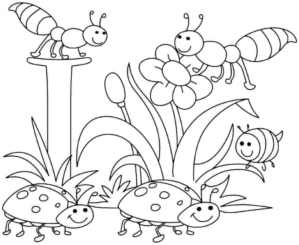 1024x840 Perspective Free Printable Spring Coloring Pag