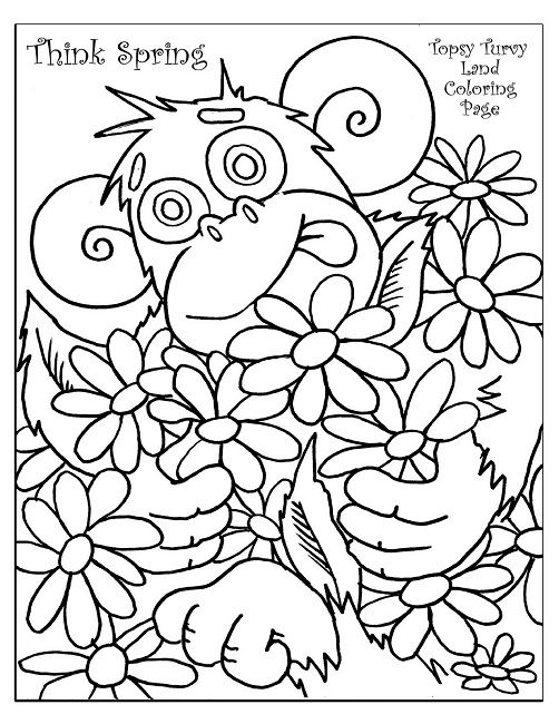 Spring Coloring Pages For First Grade Animal 502x650 Spring Coloring Pages For First Grade Animal