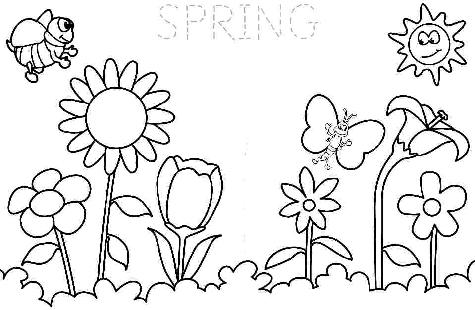 Spring Coloring Pages For Kids