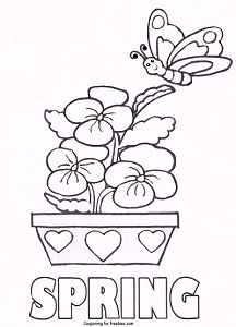 216x300 Easy Spring Coloring Pages For Kids Color Bros