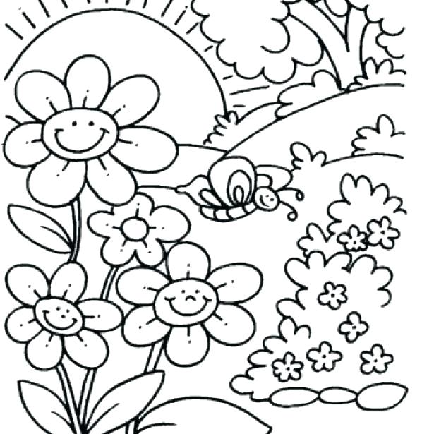 Free Spring Coloring Pages Spring Coloring Pages For Preschoolers 615x615 Free Spring Coloring Pages Spring Coloring Pages For Preschoolers