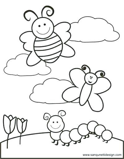 Spring Coloring Pages Minimalist Springtime Coloring Pages Kids 400x513 Spring Coloring Pages Minimalist Springtime Coloring Pages Kids