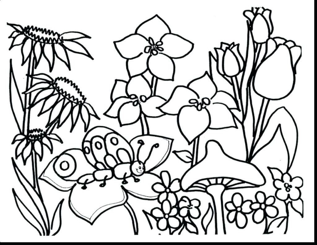 1024x792 Coloring Page ~ Spring Coloring Pages For Adults Good Free
