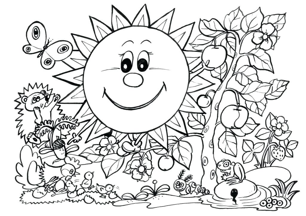 1024x725 Coloring Pages For Spring Back Coloring Pages Spring Category