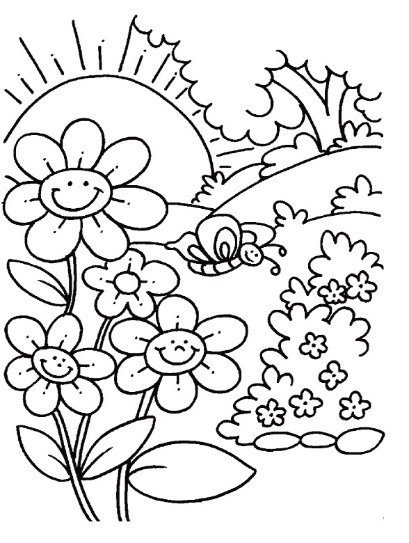 588x780 Free Spring Coloring Pages Printable Spring Coloring Pages 6054