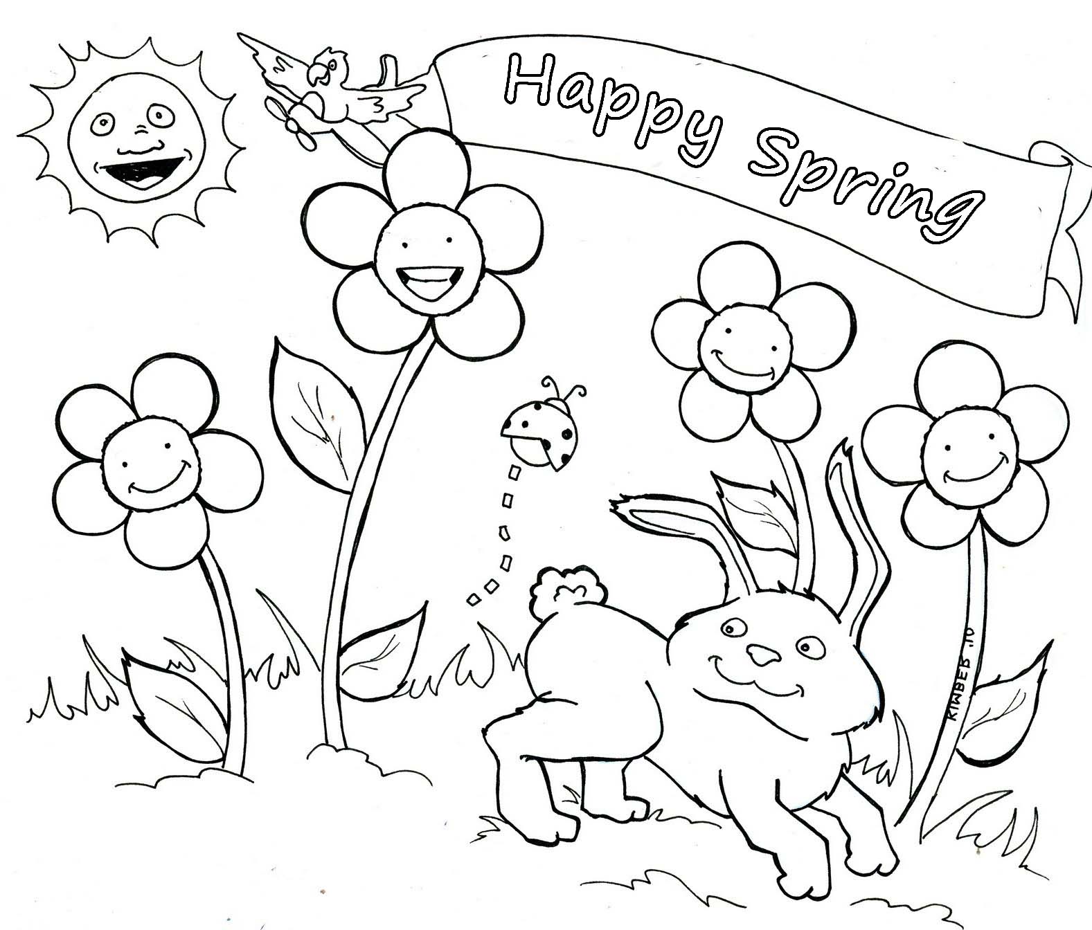 1577x1344 Large Spring Coloring Pages