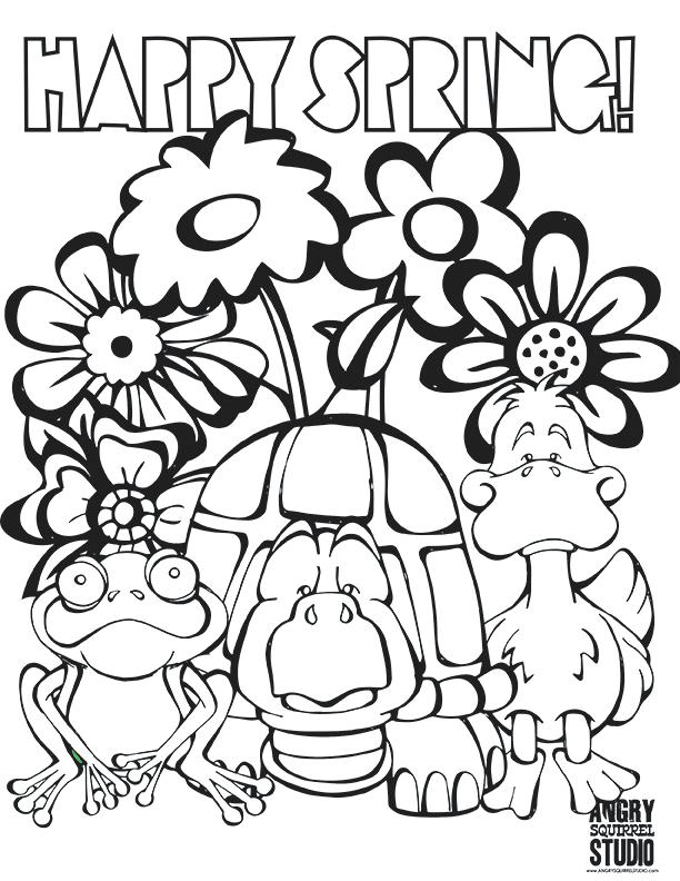 612x792 Spring Break Coloring Sheet