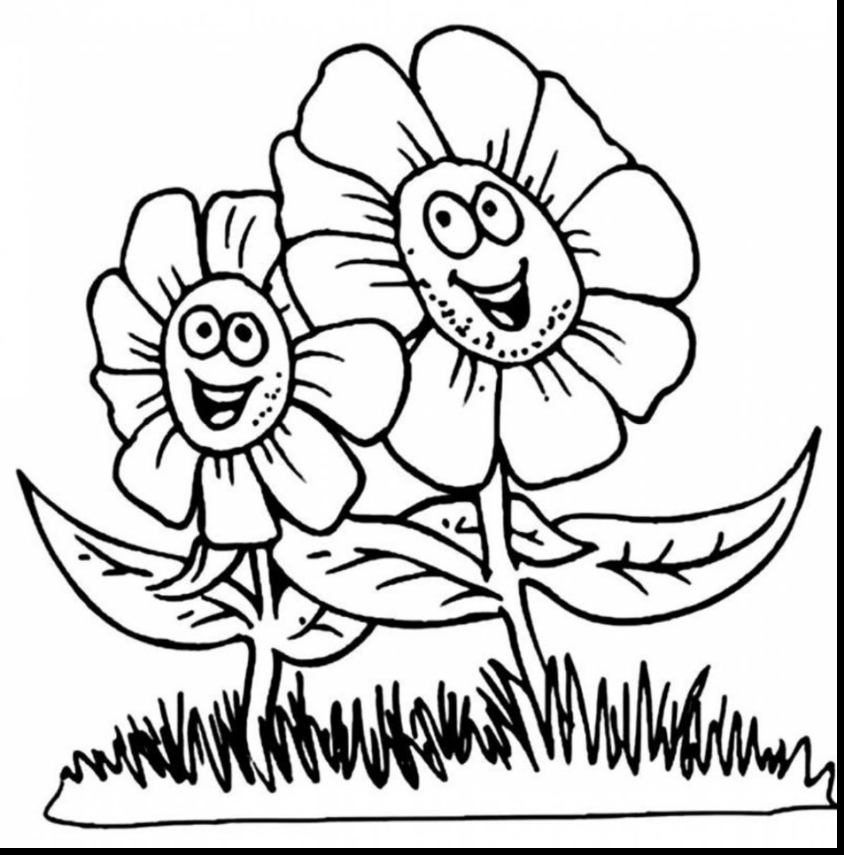 Spring Flowers Coloring Pages 1194x1210 Spring Flowers Coloring Pages