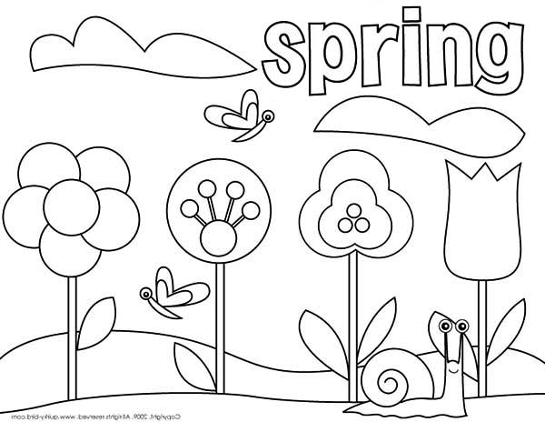 Printable Coloring Pages Spring Flowers Spring Flowers Printable 600x464 Printable Coloring Pages Spring Flowers Spring Flowers Printable