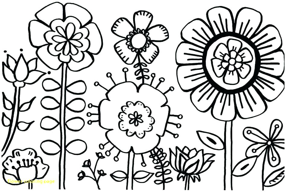 Flower Coloring Pages Printable Coloring Pages With Flowers 948x638 Flower Coloring Pages Printable Coloring Pages With Flowers