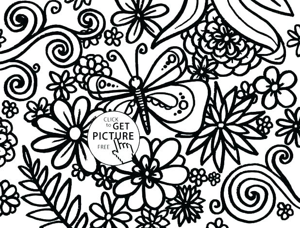 618x469 Printable Spring Coloring Sheets Spring Flowers Coloring Pages
