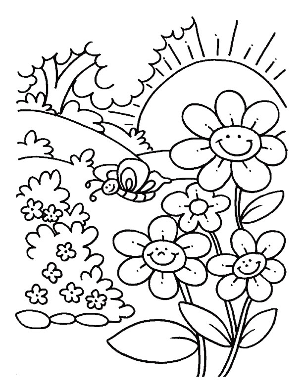 Spring Coloring Pages Printable Best Of Spring Flower Coloring 612x792 Spring Coloring Pages Printable Best Of Spring Flower Coloring