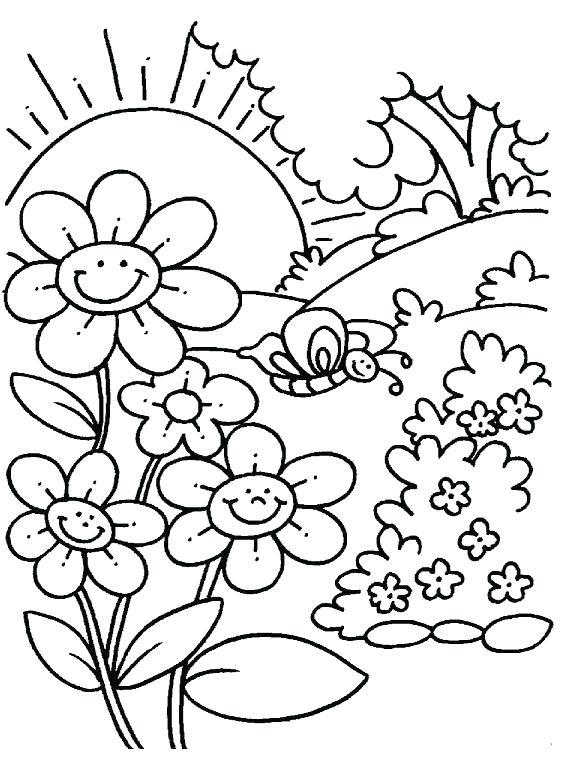 Spring Coloring Pages Free Printable Spring Coloring Pages 588x780 Spring Coloring Pages Free Printable Spring Coloring Pages