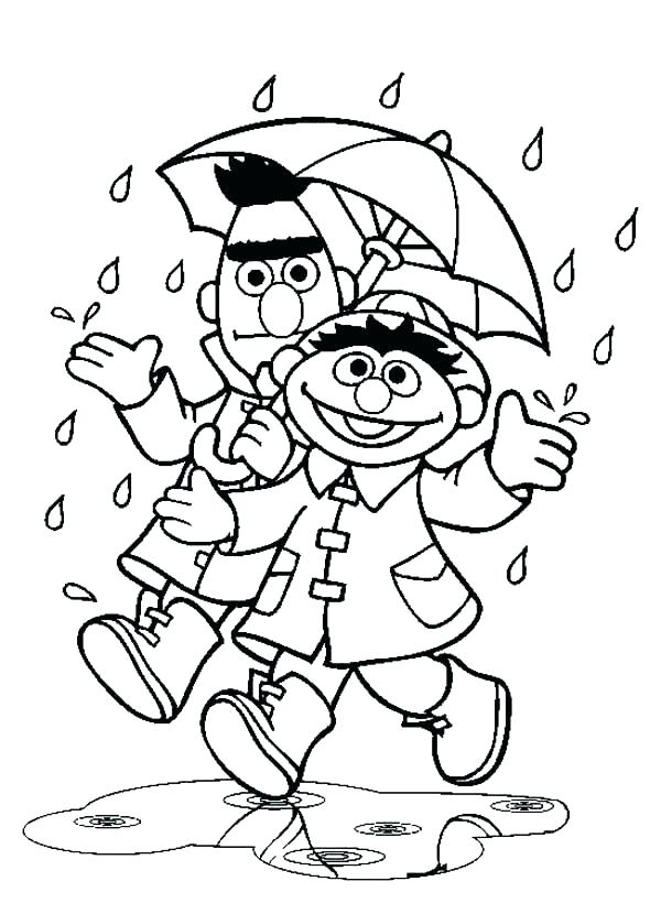 Rain Coloring Page 600x820 Rain Coloring Page