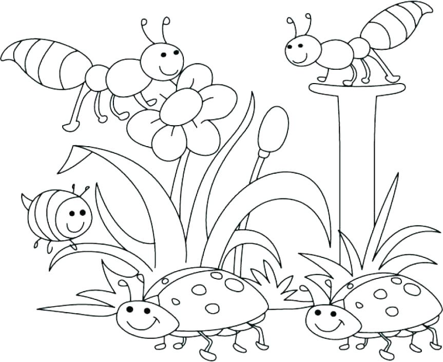 863x706 Seasons Coloring Pages Spring Coloring Pages For Preschoolers