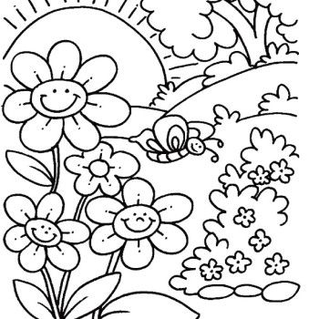 350x350 Free Printable Spring Coloring Pages Outstanding Spring Coloring