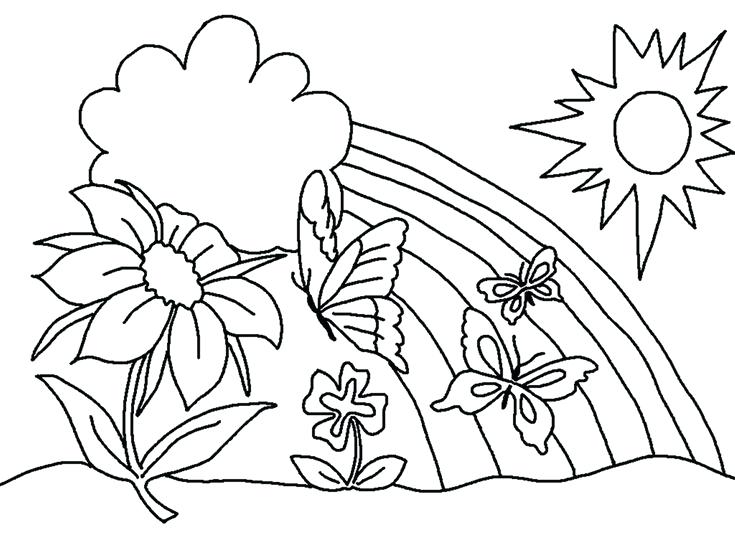 735x551 Spring Coloring Pages Amazing Springtime Coloring Pages