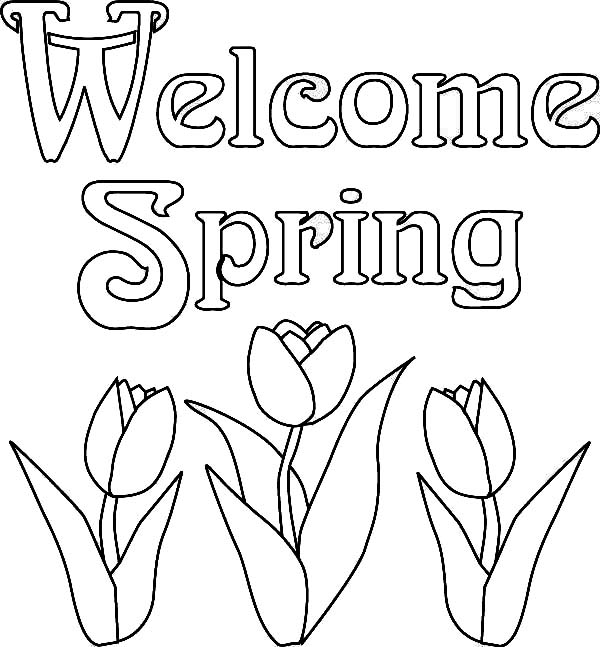 600x647 Springtime Pictures To Color Coloring Page Sporturka Springtime