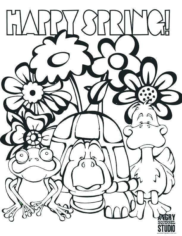 612x792 Spring Coloring Pages For Kids Printable Spring Coloring Pictures
