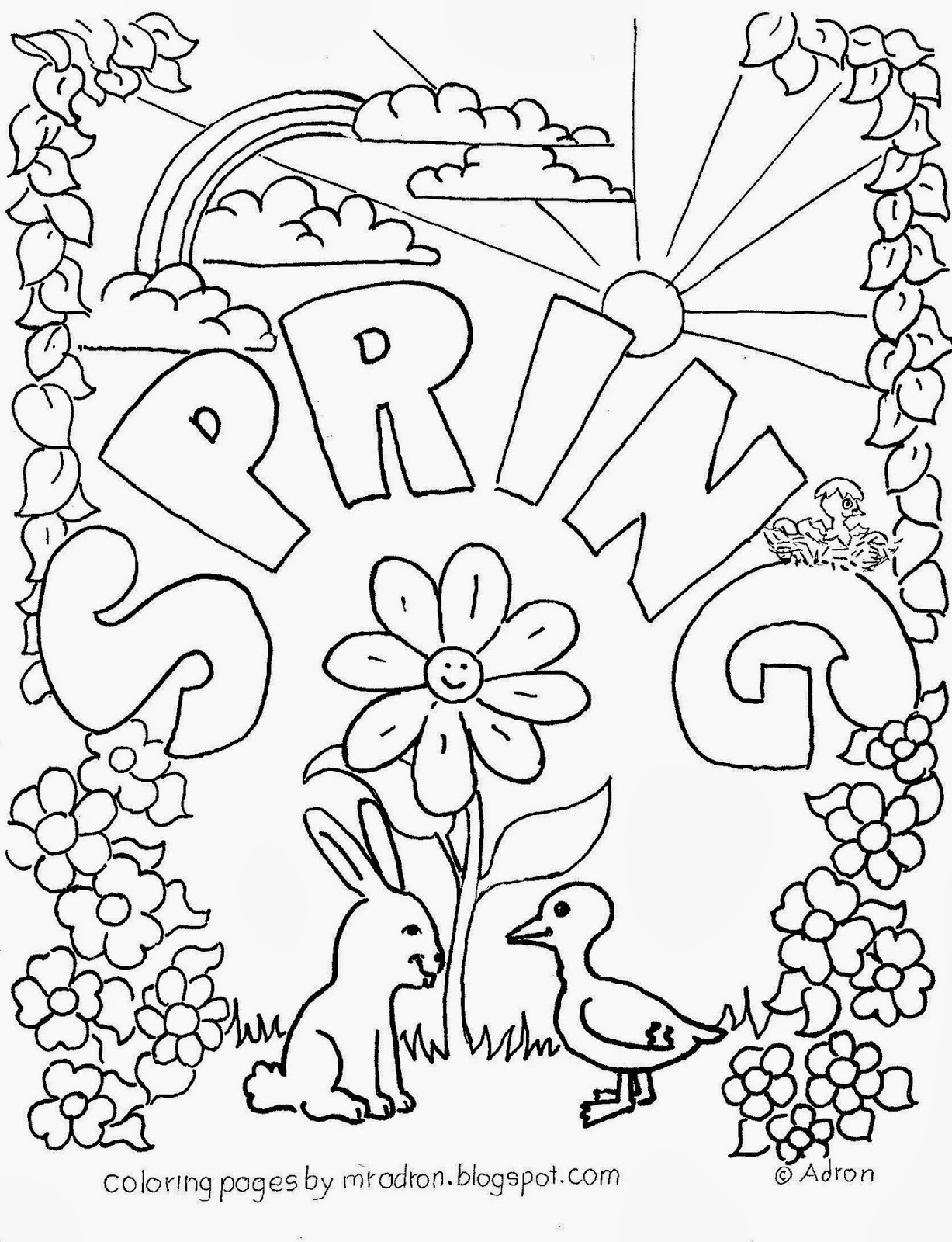 Security Springtime Pictures To Color Better S 1227x1600 Security Springtime Pictures To Color Better S