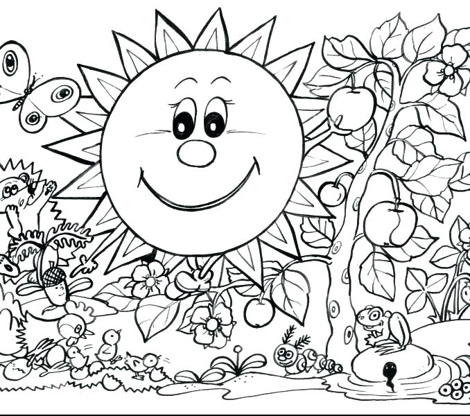 Spring Coloring Pages Free Printable Printable Spring Coloring 678x600 Spring Coloring Pages Free Printable Printable Spring Coloring