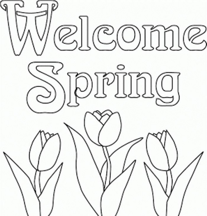 Welcome Spring Coloring Pages Color Sheets To Printable 700x731 Welcome Spring Coloring Pages Color Sheets To Printable
