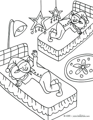 364x470 Christmas Elf Coloring Pages Sprite Elves Sleeping Coloring Page