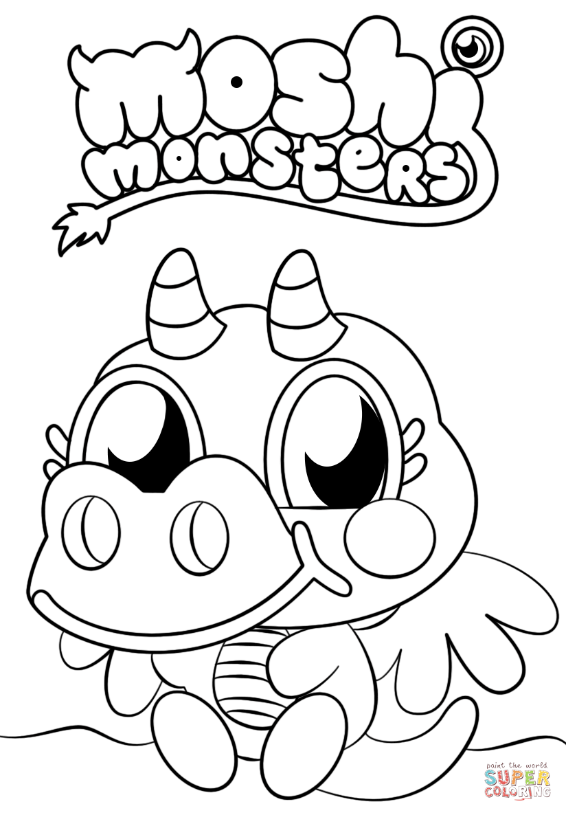 824x1186 Halloween Monsters Coloring Pages Creatures To Color For Sprite