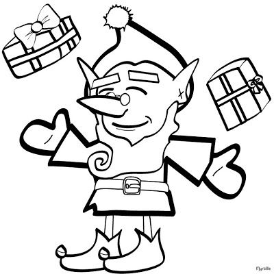 400x400 Jarvis Varnado Santa Claus With Christmas Sprite Coloring Page