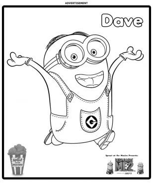 Minion Dave Coloring Page No Show Coloring Pages For Kids 308x373 Minion Dave Coloring Page No Show Coloring Pages For Kids