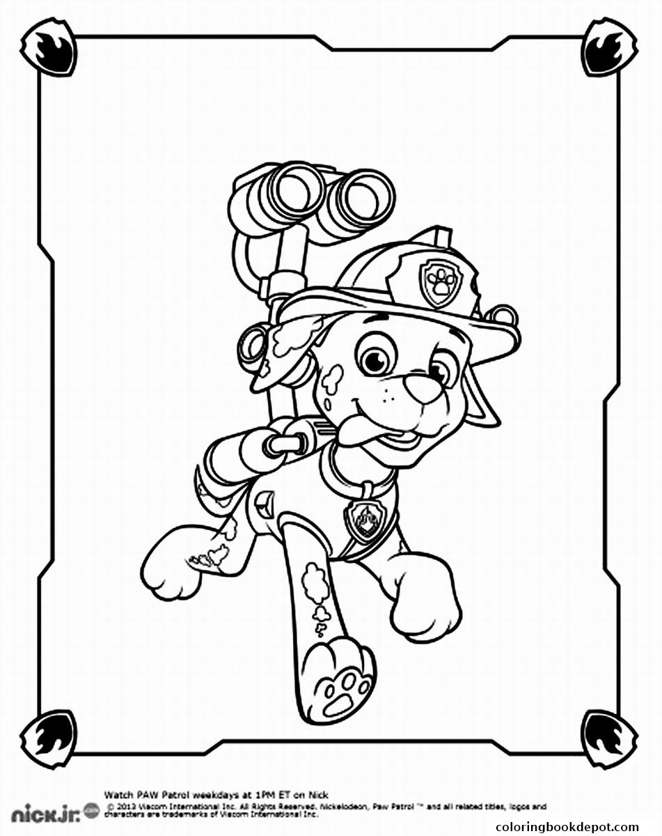 Paw Patrol Marshall Spy Coloring Pages 951x1200 Paw Patrol Marshall Spy Coloring Pages
