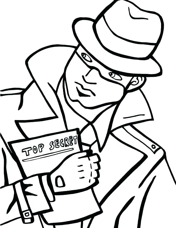 600x777 Spy Kids Coloring Pages Spy Coloring Page Spy Kids Best Coloring