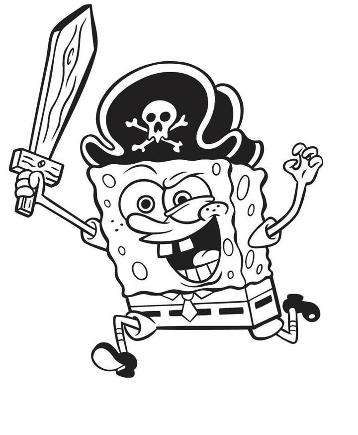 720x874 Sponge Bob Square Pants Coloring Pages Pictures 35