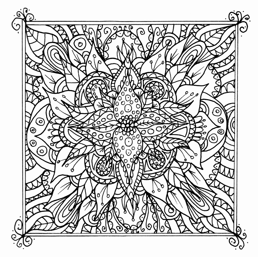Designs To Color In Leversetdujourfo Square Mandala Coloring Pages 880x876 Designs To Color In Leversetdujourfo Square Mandala Coloring Pages