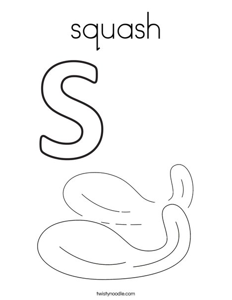 468x605 Squash Coloring Page